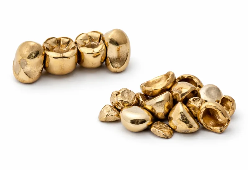 Zahngold: Kronen und Brücken mit Goldanteil